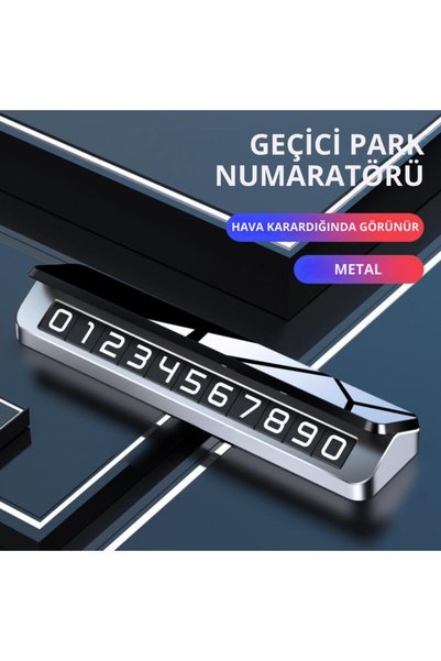 coofbe Premium Concealable Aluminum Car Parking Phone Number Temporary Parking Number Plate Holder