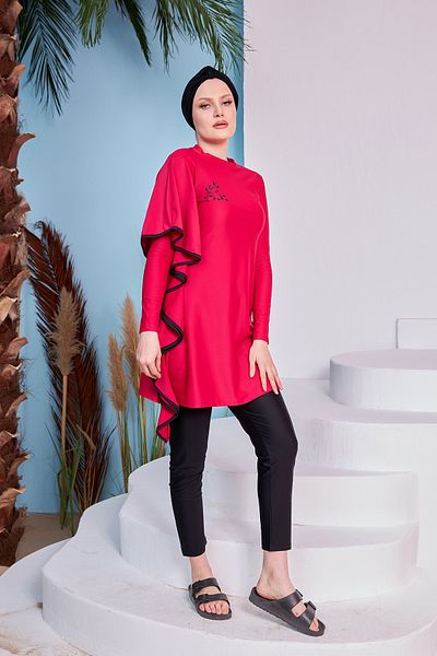 Remsa Mayo Tuna Claret Red Hijab Μαγιό - Lycra και Πλήρως Κάλυμμα, Μοντέλο 2239