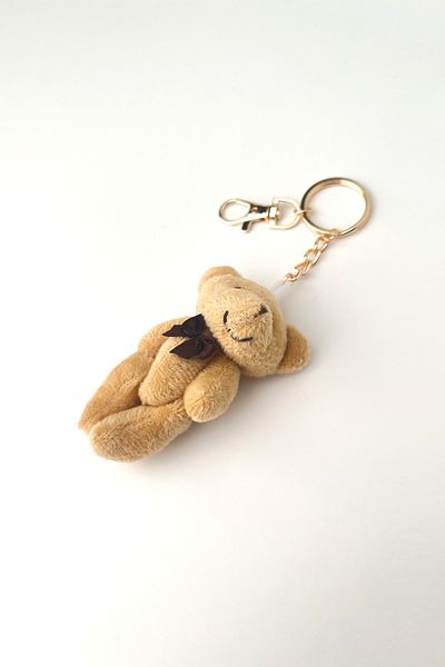 Modex Fluffy Cute Teddy Bear Keychain (Size:8Cm)