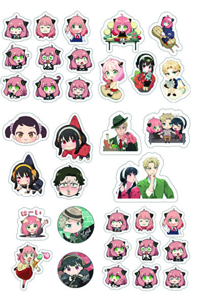 nihonwosekai Spy x Family Mini Anime Etiket Sticker Seti