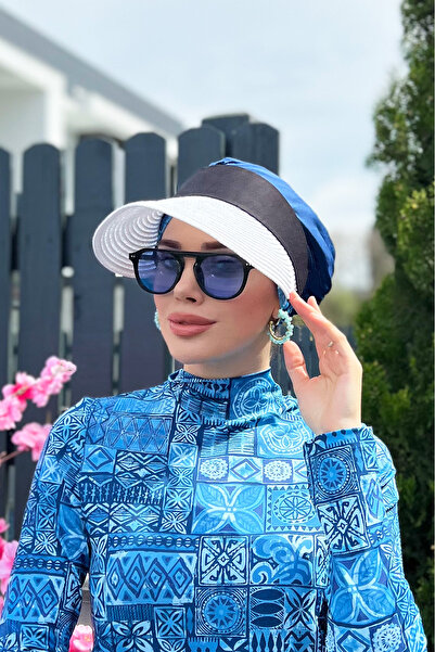 Remsa Mayo Katlanır Vizör Hasır Şapka Güneş Koruyucu Siperlik Beyaz Rş-58