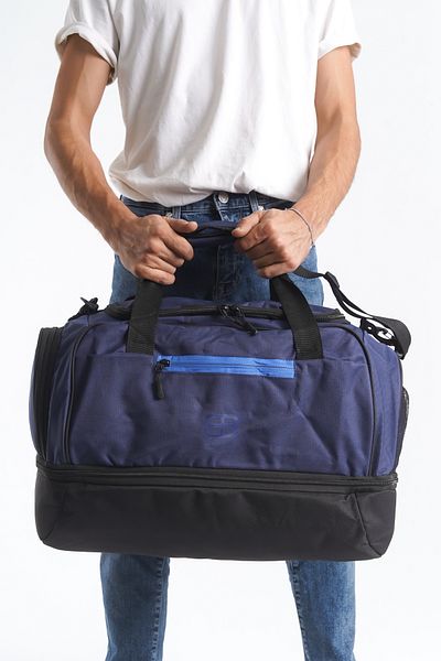DELSOLERA Geantă de călătorie și fitness zilnică pentru sport, unisex, de mărime medie, cu compartiment pentru pantofi