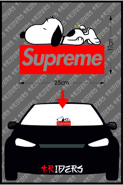 TRİDERS ملصق سيارة سوبريم مقاس 25 سم × 17 سم