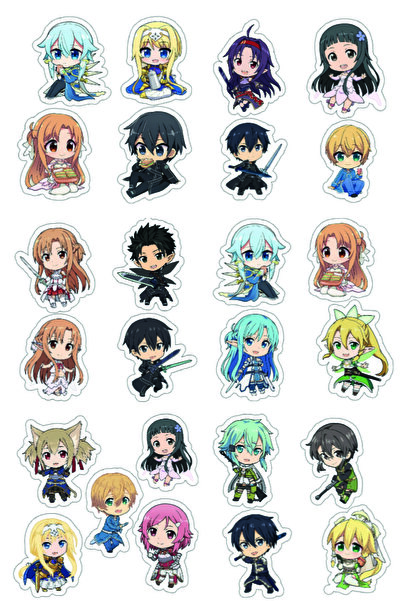 nihonwosekai SAO Sword Art Online Mini Set de autocolante anime