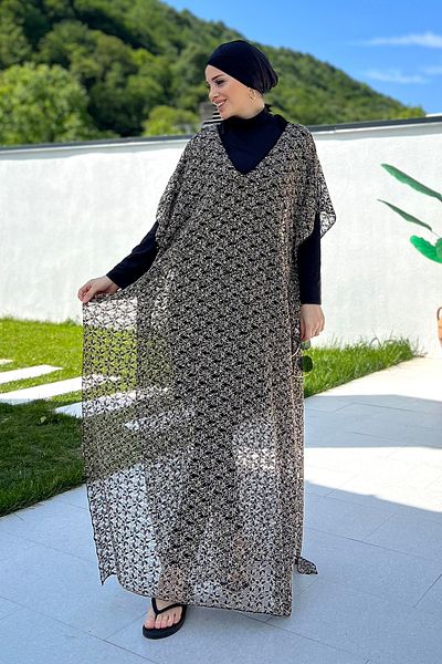 Remsa Mayo Hijab Swim Style - Διάτρητο Πλεκτό Μονό Kaftan Pareo 430-T11