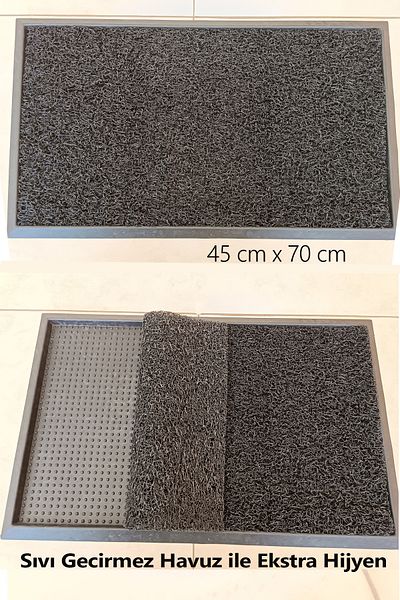 galaksihome 45x70 Cm Antibacterial Curly Hygiene Mat