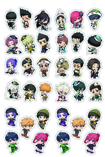nihonwosekai Blue Lock Mini Anime Etiket Sticker Seti