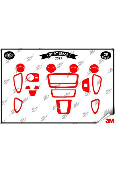 FD Damla Etiket Seat Ibiza 2013 Glove Box Sideboard Trim Chest Mahogany Finis...