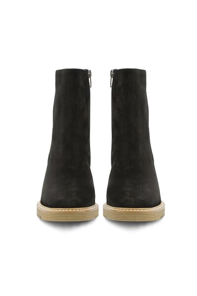 Vario Dolgu Topuk Kadın Bot Siyah Süet (BLACK SUEDE)