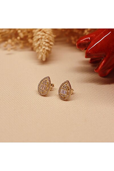 TAHAN MÜCEVHERAT Damla Baget Vidalı Küpe