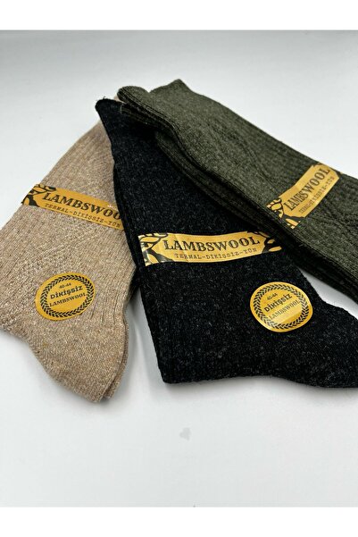 B Beşiroğlu Since 1980 3-слойни безшевни термо чорапи от агнешка вълна, дебели, зимни, екстра топли, за мъже