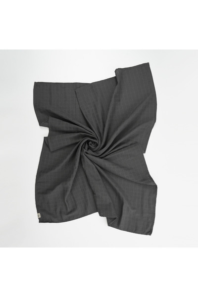 softnbej Anthracite Gray Muslin Blanket - 100% Organic Cotton, Oeko-Tex Certified, 100x120 Cm