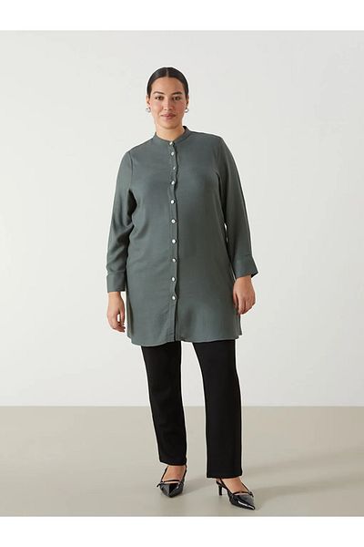 LC Waikiki Lcw Grace Green Judge Collar Women's Shirt Tunic