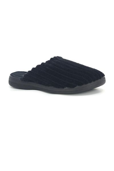GEZER Black Towel Plush Soft Women's Home and Cleaner Slippers