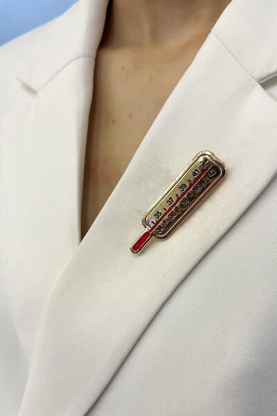 Modex Doktor&Hemşire Ateş Ölçer Derece Broş (5cm)