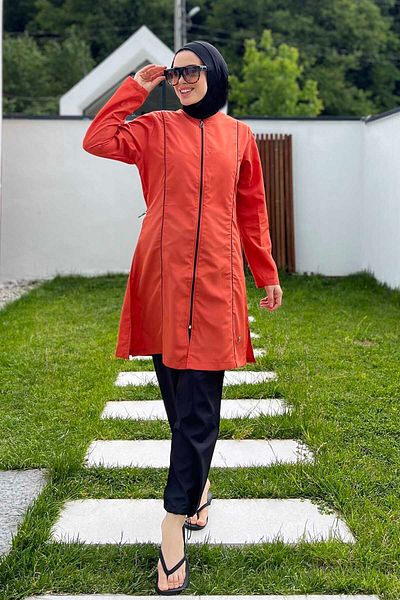 Remsa Mayo Parachute Fully Covered Hijab Swimsuit Beny 9075 Cinnamon Remsa Swimsuit