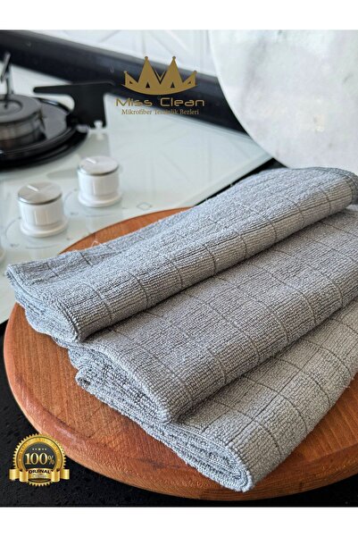 MissClean ( 3 Adet ) Mikrofiber Mutfak Temizlik Bezi 40*40 Cm Leke Tutmaz Koku Yapmaz