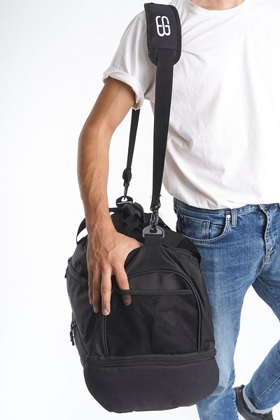 DELSOLERA Geantă de călătorie și fitness zilnică pentru sport, unisex, de mărime medie, cu compartiment pentru pantofi
