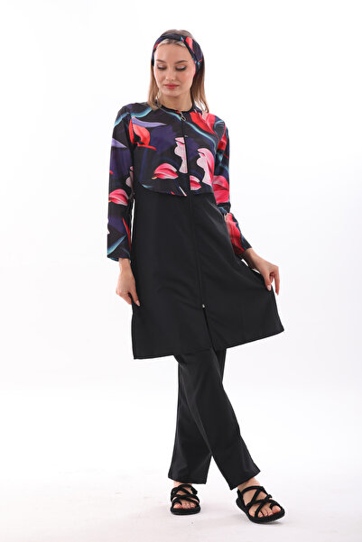 REMSA Parachute Full Covered Hijab Μαγιό Aller 2403 Flower