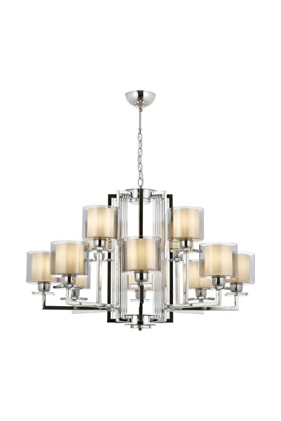 Avonni Avonnı Av-60190-12k Krom Kaplama Modern Avize E27 Metal Cam 105cm