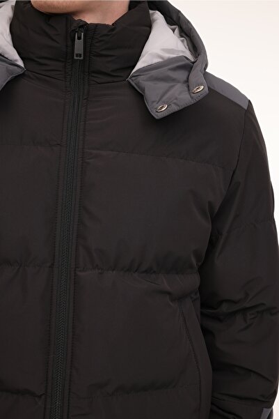 Kinetix ML HUGO COAT 4PR Siyah Erkek Kısa Kaban