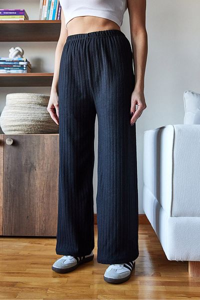 Bianco Lucci Women's Elastic Waist Palazzo Trousers 0199 60261153