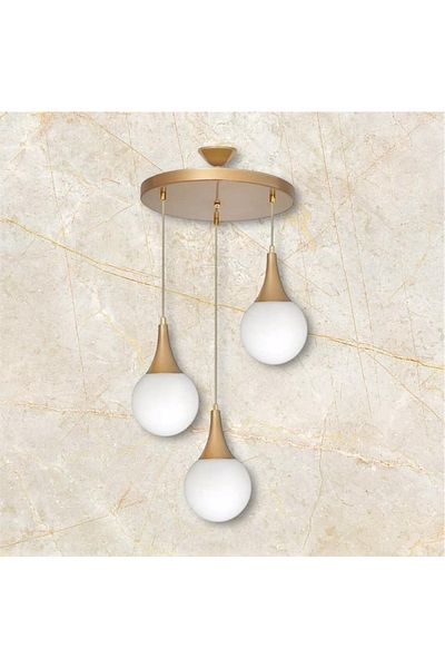 OSC HOME AYDINLATMA TASARIM Huni 3 Piece Antique Chandelier