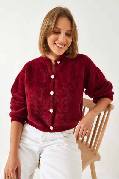 Bianco Lucci Women's Five Button Soft Knitwear Cardigan 9013 60261167