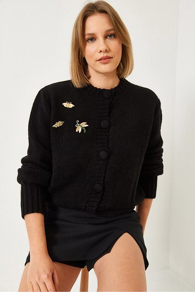 Bianco Lucci Cardigan de tricotaj cu broșă de damă 20246254