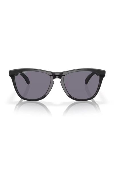 Oakley نظارة شمسية دائرية للرجال - Oo 9284 - مقاس العدسة: 55 مم - أسود غير لامع