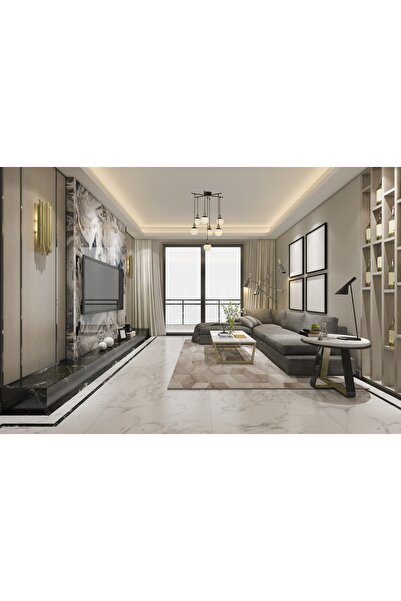 Genel Markalar Avonnı Av-60273-7bsy Siyah Boyalı Modern Avize E27 Metal Cam 70cm