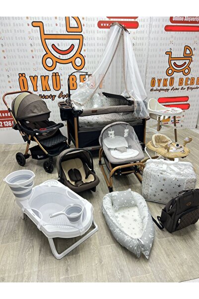 ÖYKÜ BEBEK DUNYASI Quard Yeni? Doğan Bebek Çeyi?z Seti? Full Set Par Beşi?k U...