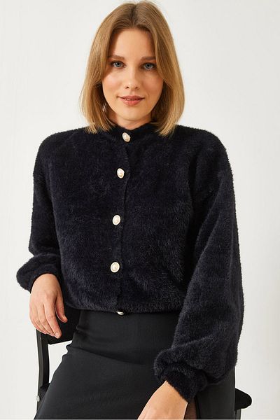 Bianco Lucci Women's Five Button Soft Knitwear Cardigan 9013 60261167