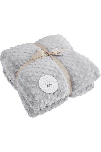 Romans Single Bud Soft Blanket -Grey