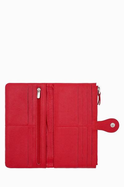 DAMY Genuine Leather RFID Protected Women's Wallet 958 - Red