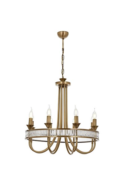 Avonni Av-60378-8e Eskltme Kaplama Modern Avize E14 Metal Kristal 60cm