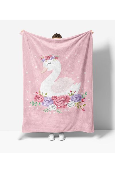 Erays Home Erayshome Swan Pattern Printed Polar TV Blanket