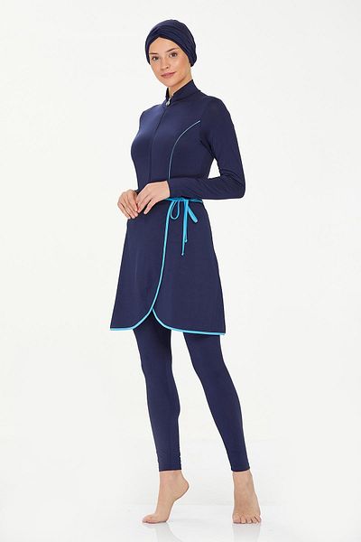REMSA Torı 8230 Dark Navy Blue - Lycra Full Covered Hijab μαγιό