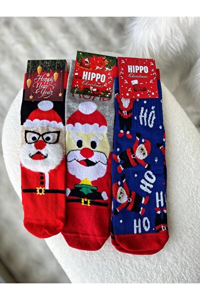 MEKİK BUTİK 5 Adet Noel-yılbaşı- Chrismas Çorap Seti - Unisex - Noel Çorabı
