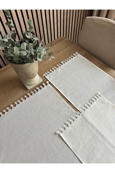 tubaatasarim Krem Salon Takımı Tekstil