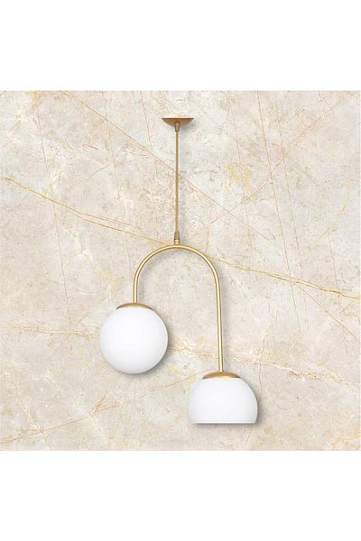 OSC HOME AYDINLATMA TASARIM 2-Piece Glass Sports Chandelier Set