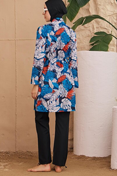 REMSA Візерунковий купальник для мусульманок - повністю закритий, тканина 2224-567