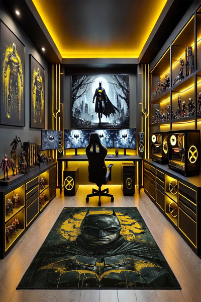 THEMODERNHANE Kaymaz Taban Makinede Yıkanabilir Gaming Oyuncu Playstation Xbo...