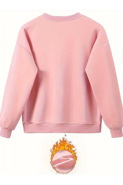 Karatopak Pachet de 2 hanorace unisex oversize cu gât crew cu imprimeu panda