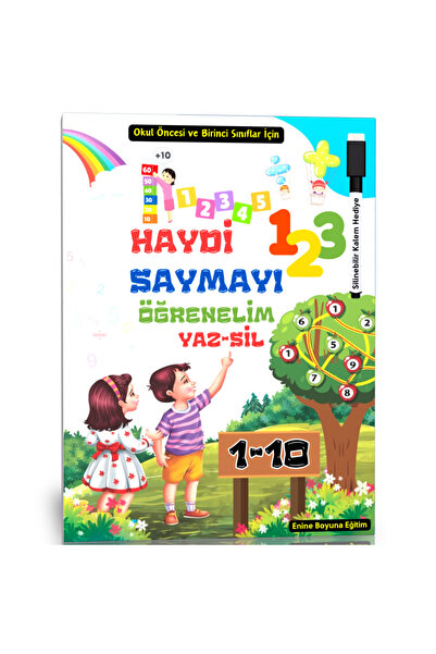Enine Boyuna Eğitim Let's Learn to Count Yaz-Sil Book