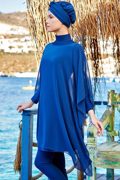 Remsa Mayo Sandro 6038 Single Pareo Kaftan on Petrol Color