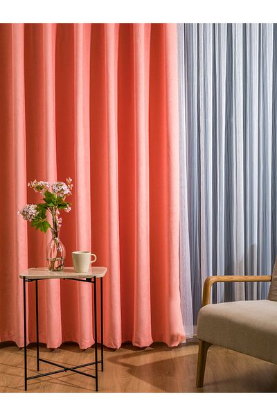 LUNETT HOME READY TO USE PUPPY MOUTH COLOR SEIREK PLEATED 1X2 FON CURTAIN SINGLE WING 9210