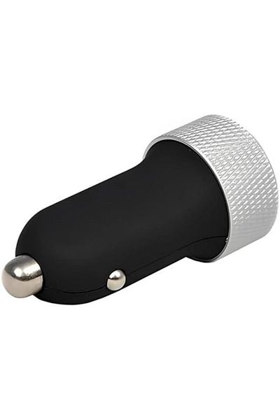 Taimi Innovative Slim Rubber Finish Car Charger with MicroUSB Connector – 2.1A Charging Power