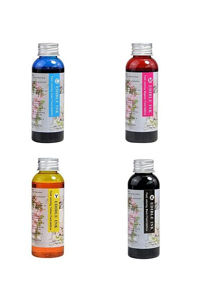 Taimi Food Grade 400ML 4 Colors (Black, Cyan, Magenta, Yellow) 100ML/Bottle Bakey Ink