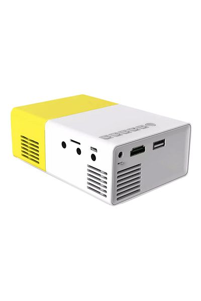 Generic جهاز عرض LCD صغير محمول YG-300 أصفر/أبيض/أسود